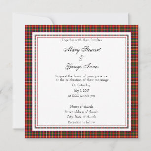 Innes Scottish Wedding Square Invitation