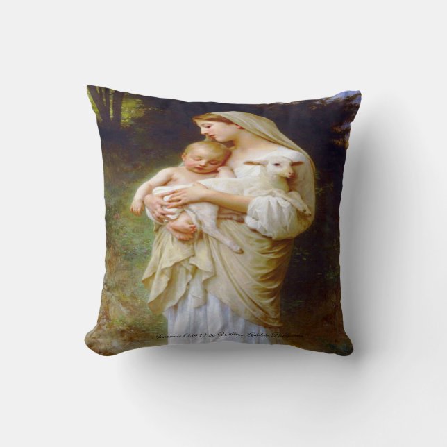 Innocence by Bouguereau Cushion (Front)