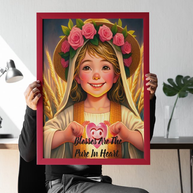 Innocence Captured: Little Girl Tenderly Holding H Poster (Creator Uploaded)