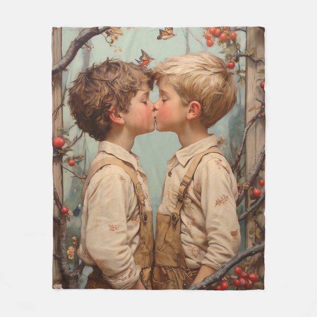 Innocence in Bloom Fleece Blanket (Front)