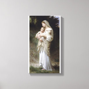 Innocence Madona Baby Lamb bouguereau Canvas Print
