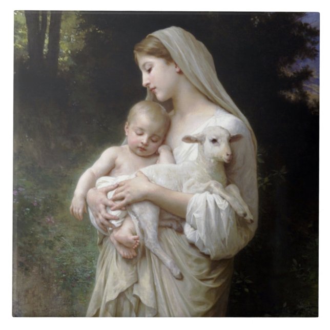 Innocence (Madonna and Child), Bouguereau Tile (Front)
