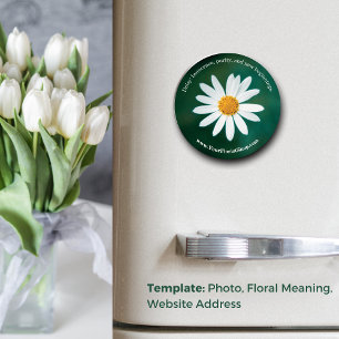 Innocence Unveiled: Round Floral Educational Magnet