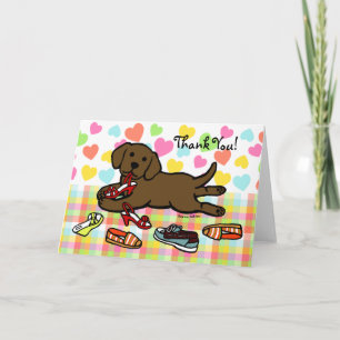 Innocent Chocolate Labrador Puppy Thank You Card