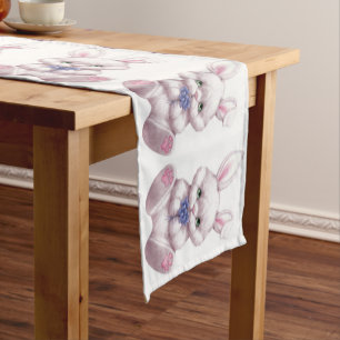 Innocent Easter Bunny Short Table Runner