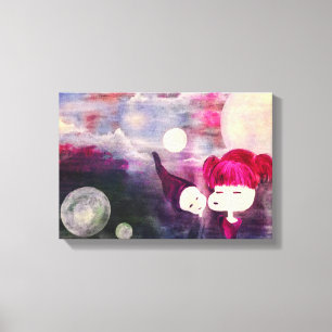 innocent kisses canvas print