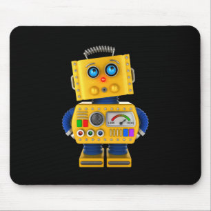 Innocent looking toy robot mouse mat