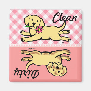 Innocent Yellow Labrador Puppy Dishwasher Magnet