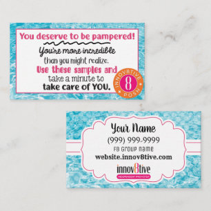 Innov8tive Posh Clear Water Samples Business Card