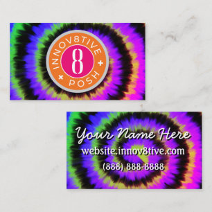 Innov8tive + Posh dark tie dye Business Card