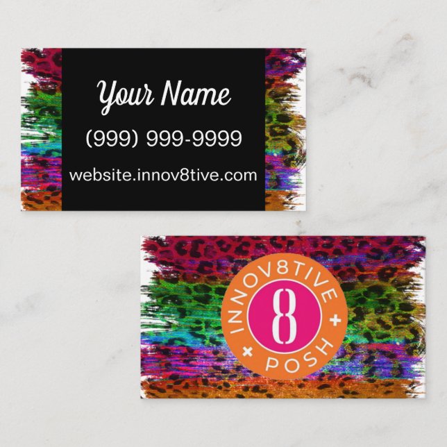 Innov8tive Posh leopard print business card (Front/Back)