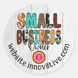 Innov8tive + Posh Small Business Owner Classic Round Sticker