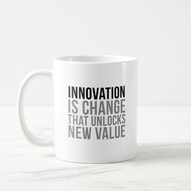 Innovation Is Change Coffee Mug (Left)