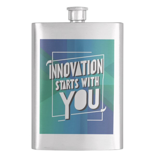 Innovation Starts With You option 3 Hip Flask (Front)