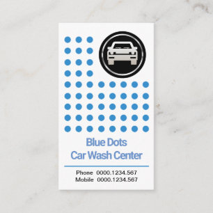 Innovative Creative Blue Water Drops Car Wash Business Card