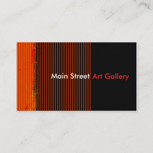 Innovative Hip Stripes and Splashes Abstract Business Card (Front)