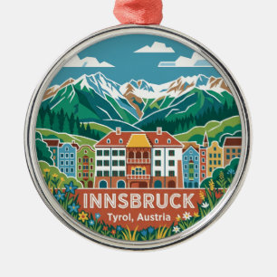 Innsbruck Austria Metal Tree Decoration
