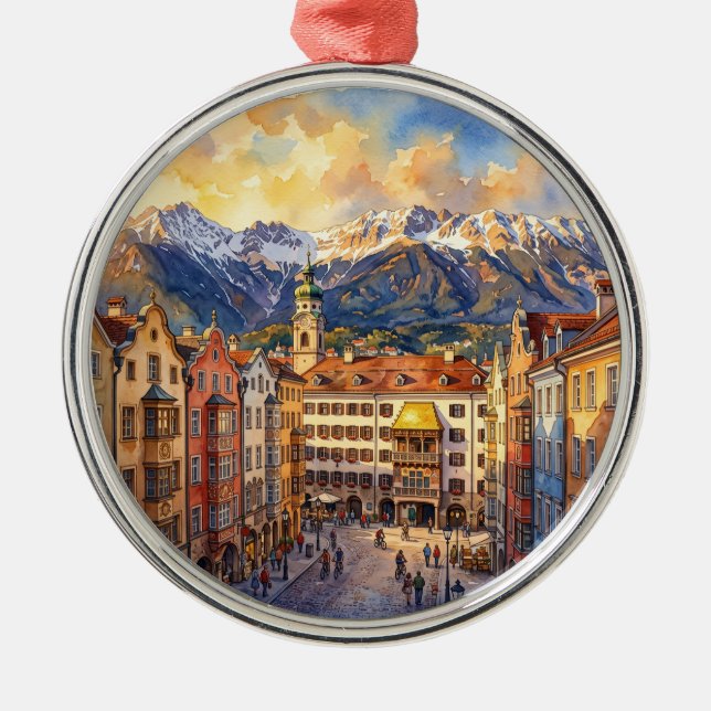 Innsbruck Austria Metal Tree Decoration (Front)