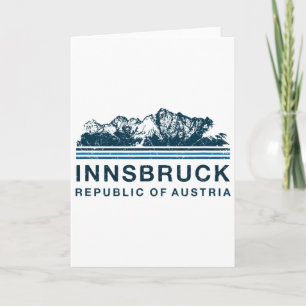 Innsbruck Austria Mountains Austrian Skiing Vintag Card