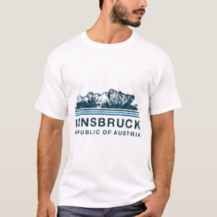 Innsbruck Austria Mountains Austrian Skiing Vintag T-Shirt