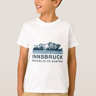 Innsbruck Austria Mountains Austrian Skiing Vintag T-Shirt