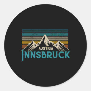 Innsbruck Austria Mountains Ski Classic Round Sticker