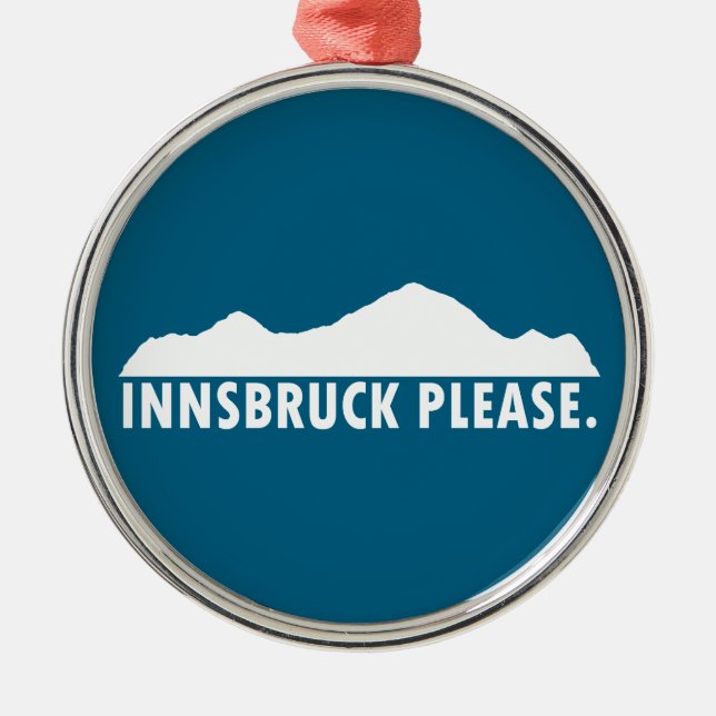 Innsbruck Austria Please Metal Tree Decoration (Front)