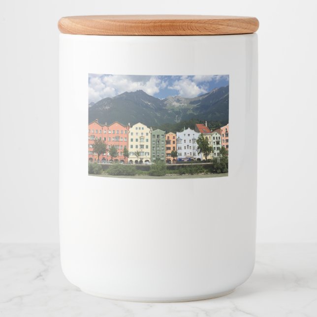 Innsbruck, Austrian city in Tyrol Food Label (Front)