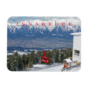 Innsbruck cable car view fridge magnet