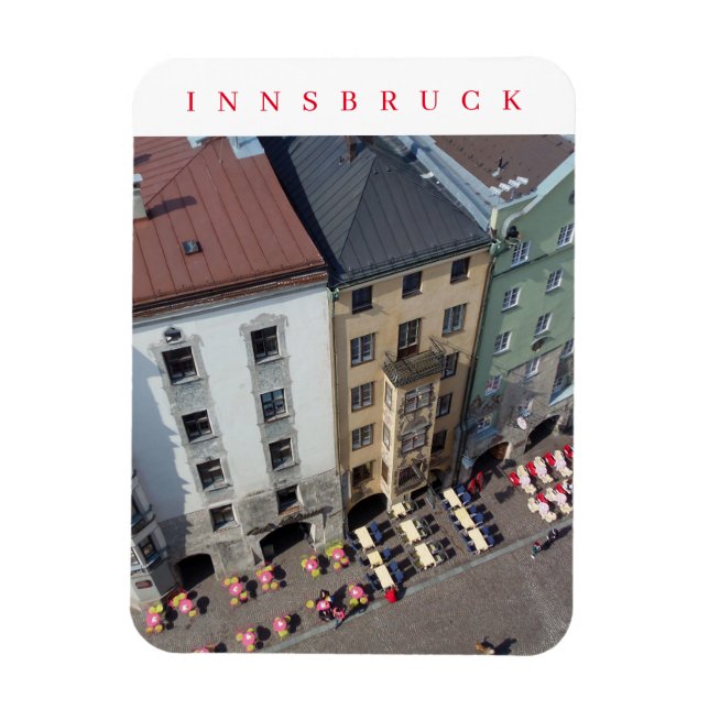 Innsbruck city centre view from City Tower magnet (Vertical)