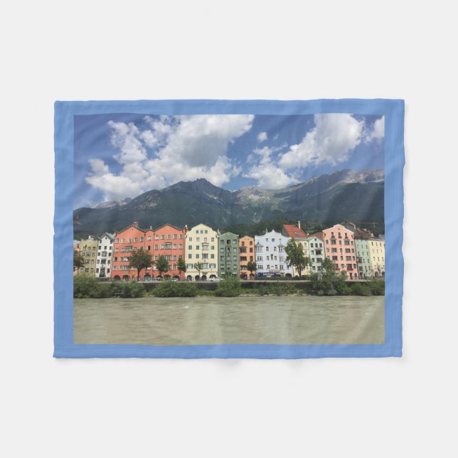 Innsbruck, city in the Alps  Fleece Blanket (Front (Horizontal))