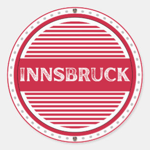 Innsbruck City Pride Emblem – Austrian Identity Classic Round Sticker