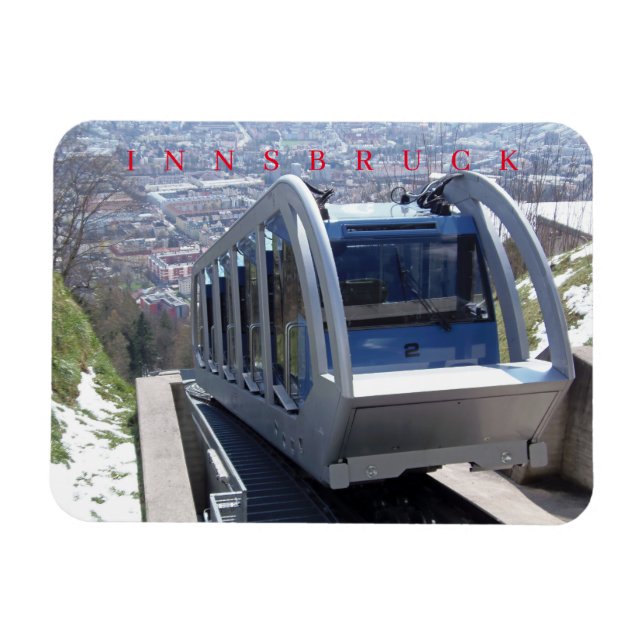 Innsbruck funicular view fridge magnet (Horizontal)