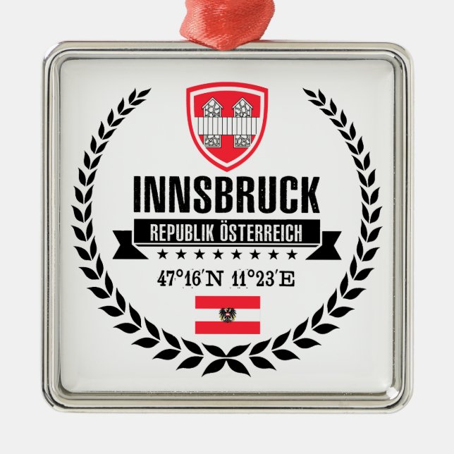 Innsbruck Metal Tree Decoration (Front)