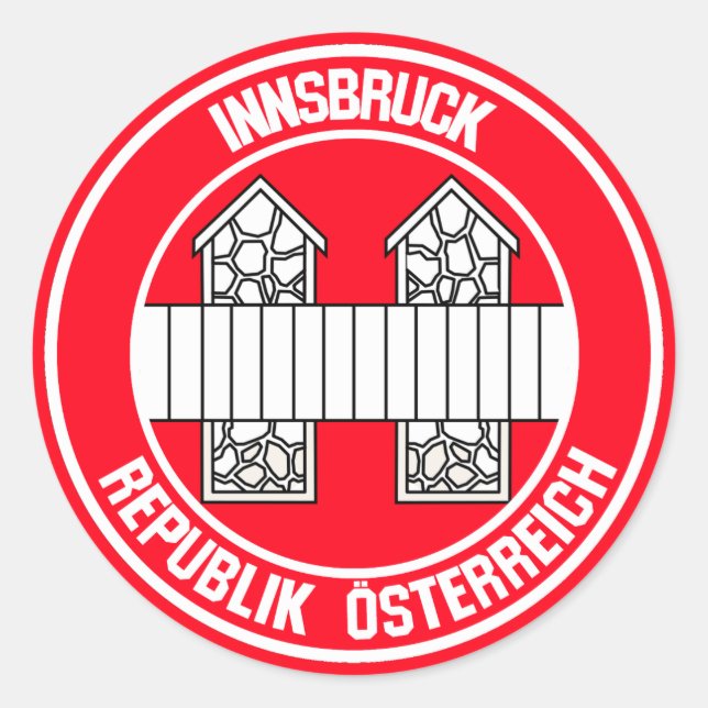 Innsbruck Round Emblem Classic Round Sticker (Front)