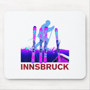 Innsbruck skiing & snowboarding retro 90s mouse mat