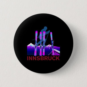 Innsbruck Skiing And Snowboarding Retro 90s Innsbr 6 Cm Round Badge