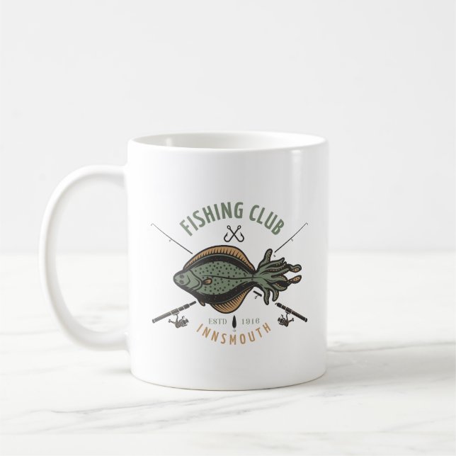 Innsmouth Fishing Club Lovecraft Coffee Mug (Left)
