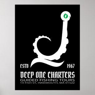 Innsmouth Fishing Tours Cthulhu Lovecraft Poster