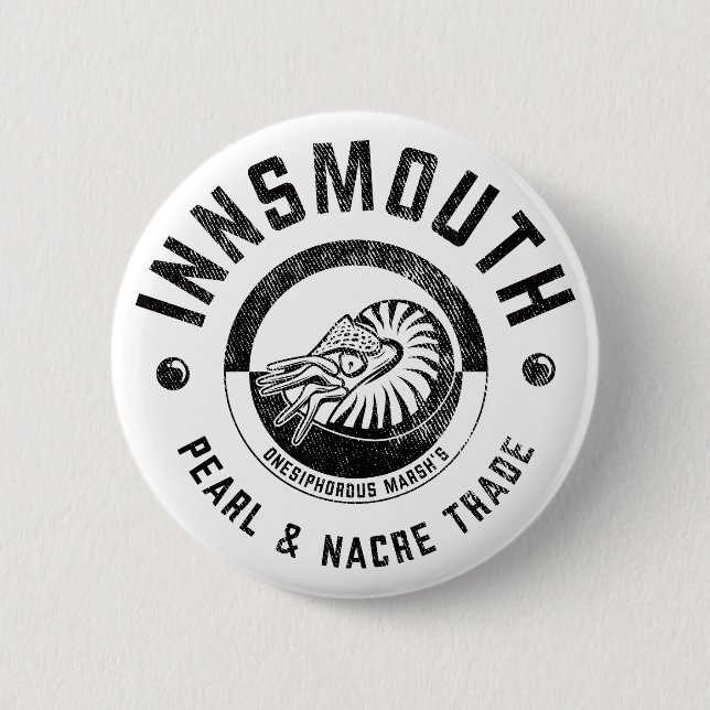 Innsmouth Marsh's Pearl Trade Lovecraft 6 Cm Round Badge (Front)