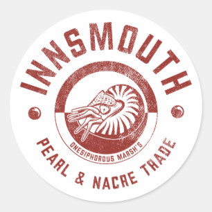 Innsmouth Marsh's Pearl Trade Lovecraft Classic Round Sticker