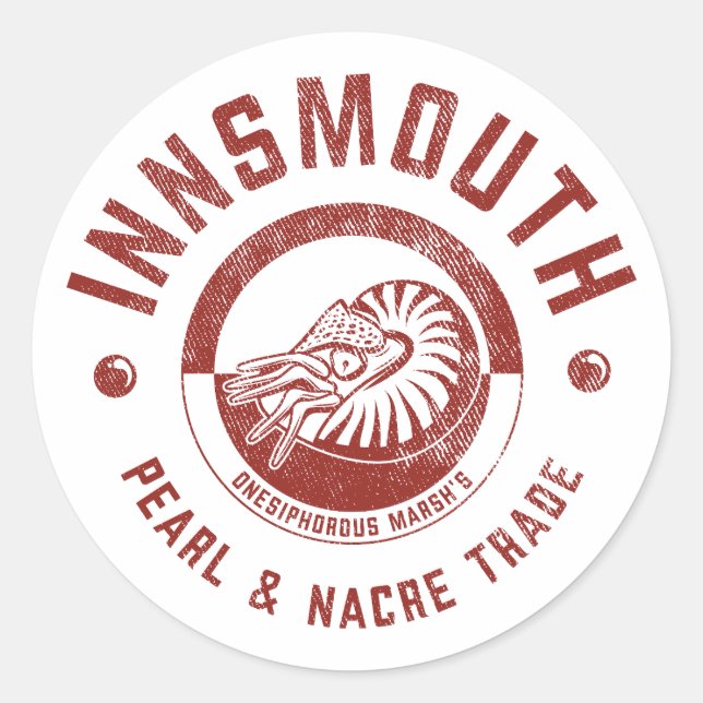 Innsmouth Marsh's Pearl Trade Lovecraft Classic Round Sticker (Front)