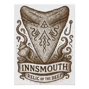 Innsmouth Shark Tooth Relic – Vintage Lovecraftian Poster