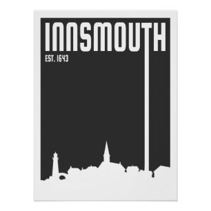 Innsmouth Silhouette – The Shadow Over the Shore Poster