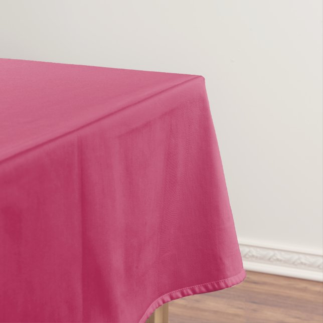 Innuendo Dark Pink, Solid Colour Rose Pink Tablecloth (In Situ)