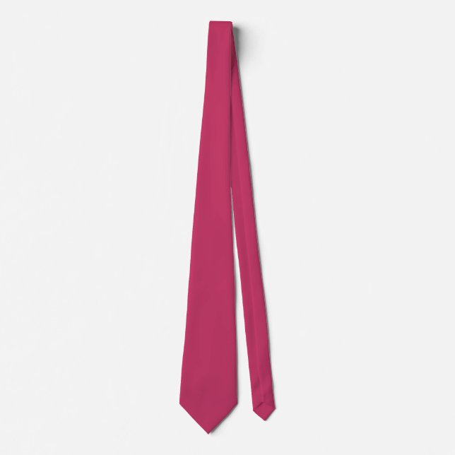 Innuendo Dark Pink, Solid Colour Rose Pink Tie (Front)