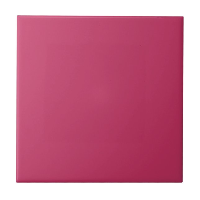 Innuendo Dark Pink, Solid Colour Rose Pink Tile (Front)