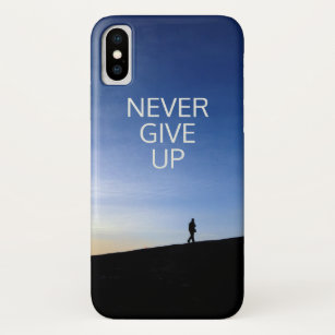 Inpirational Message, Never Give Up,  Case-Mate iPhone Case