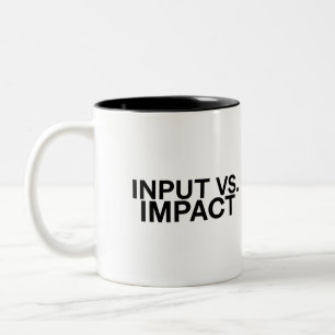 Input vs. Impact Large Minimalist Two-Tone Coffee Mug