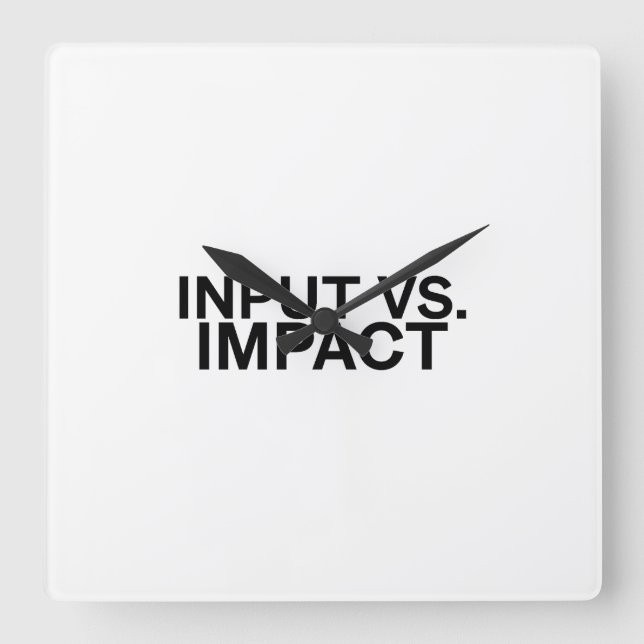 Input vs. Impact Minimalist Wall Clock (Front)
